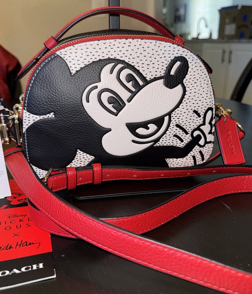 NWT Coach Disney Mickey Mouse X Keith Haring Serena Satchel